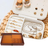 Maxbell Jewelry Box Dustproof Versatile Large Capacity Gifts with Lock Container Mom Style D