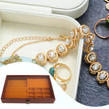 Maxbell Jewelry Box Dustproof Versatile Large Capacity Gifts with Lock Container Mom Style D