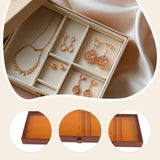 Maxbell Jewelry Box Dustproof Versatile Large Capacity Gifts with Lock Container Mom Style E