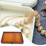 Maxbell Jewelry Box Dustproof Versatile Large Capacity Gifts with Lock Container Mom Style E