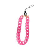 Maxbell Phone Bracelet Strap Anti Lost Acrylic Phone Pendant Phone Lanyard for Women Rose Red