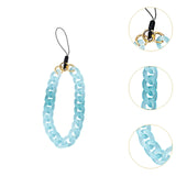 Maxbell Phone Bracelet Strap Anti Lost Acrylic Phone Pendant Phone Lanyard for Women Blue