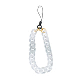 Maxbell Phone Bracelet Strap Anti Lost Acrylic Phone Pendant Phone Lanyard for Women White