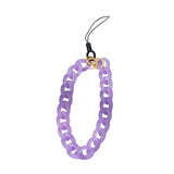 Maxbell Phone Bracelet Strap Anti Lost Acrylic Phone Pendant Phone Lanyard for Women Purple
