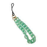 Maxbell Phone Bracelet Strap Anti Lost Acrylic Phone Pendant Phone Lanyard for Women Green