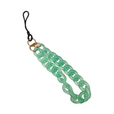 Maxbell Phone Bracelet Strap Anti Lost Acrylic Phone Pendant Phone Lanyard for Women Green