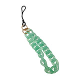 Maxbell Phone Bracelet Strap Anti Lost Acrylic Phone Pendant Phone Lanyard for Women Green
