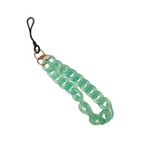 Maxbell Phone Bracelet Strap Anti Lost Acrylic Phone Pendant Phone Lanyard for Women Green