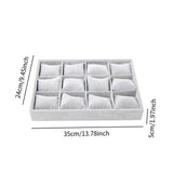 Maxbell Velvet Watch Jewelry Organizer Drawers Insert for Shelves Jewelry Exhibition Gray