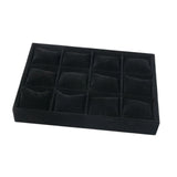 Maxbell Velvet Watch Jewelry Organizer Drawers Insert for Shelves Jewelry Exhibition Black