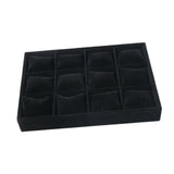 Maxbell Velvet Watch Jewelry Organizer Drawers Insert for Shelves Jewelry Exhibition Black