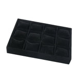 Maxbell Velvet Watch Jewelry Organizer Drawers Insert for Shelves Jewelry Exhibition Black