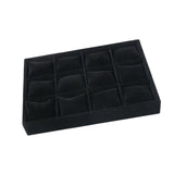 Maxbell Velvet Watch Jewelry Organizer Drawers Insert for Shelves Jewelry Exhibition Black