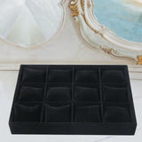 Maxbell Velvet Watch Jewelry Organizer Drawers Insert for Shelves Jewelry Exhibition Black