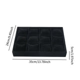 Maxbell Velvet Watch Jewelry Organizer Drawers Insert for Shelves Jewelry Exhibition Black