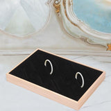 Maxbell Bangle Tray Rectangle Gifts Jewelry Displaying Wood Showcase Bracelet Holder black
