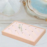 Maxbell Bangle Tray Rectangle Gifts Jewelry Displaying Wood Showcase Bracelet Holder light pink
