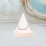 Maxbell Jewelry Holder Engagement Elegant Ring Holder for Earring Trinket NightStand White