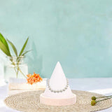 Maxbell Jewelry Holder Engagement Elegant Ring Holder for Earring Trinket NightStand White