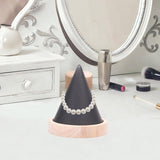 Maxbell Jewelry Holder Engagement Elegant Ring Holder for Earring Trinket NightStand Black