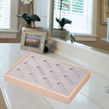 Maxbell Bangle Tray Rectangle Gifts Jewelry Displaying Wood Showcase Bracelet Holder grey