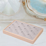 Maxbell Bangle Tray Rectangle Gifts Jewelry Displaying Wood Showcase Bracelet Holder grey