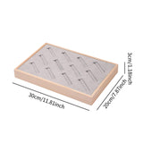 Maxbell Bangle Tray Rectangle Gifts Jewelry Displaying Wood Showcase Bracelet Holder grey