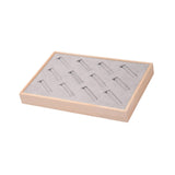 Maxbell Bangle Tray Rectangle Gifts Jewelry Displaying Wood Showcase Bracelet Holder grey