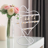 Maxbell Earring Display Stand Sturdy Earrings Holder for Showcase Dresser Photo Prop White