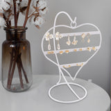 Maxbell Earring Display Stand Sturdy Earrings Holder for Showcase Dresser Photo Prop White