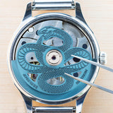 Maxbell Snake Watch Movement Rotor for Mechanical Watches Replace Oscillating Weight Blue