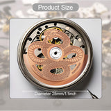 Maxbell Snake Watch Movement Rotor for Mechanical Watches Replace Oscillating Weight Brown Yellow