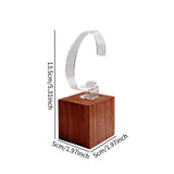 Maxbell Watch Display Stand Practical Versatile C Shape Show Rack for Store Showcase Brown Clear