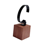 Maxbell Watch Display Stand Practical Versatile C Shape Show Rack for Store Showcase Brown Black