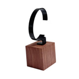 Maxbell Watch Display Stand Practical Versatile C Shape Show Rack for Store Showcase Brown Black