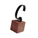 Maxbell Watch Display Stand Practical Versatile C Shape Show Rack for Store Showcase Brown Black