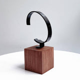 Maxbell Watch Display Stand Practical Versatile C Shape Show Rack for Store Showcase Brown Black