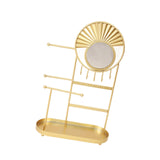 Maxbell Jewelry Holder with Mirror Tabletop Jewelry Stand for Bedroom Earrings Rings