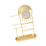 Maxbell Jewelry Holder with Mirror Tabletop Jewelry Stand for Bedroom Earrings Rings