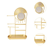 Maxbell Jewelry Holder with Mirror Tabletop Jewelry Stand for Bedroom Earrings Rings