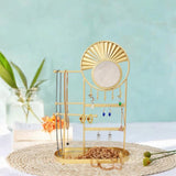 Maxbell Jewelry Holder with Mirror Tabletop Jewelry Stand for Bedroom Earrings Rings