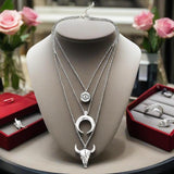 Maxbell Boho Layered Necklace Stylish Cool Western Women Pendant for Decor Accessory