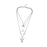 Maxbell Boho Layered Necklace Stylish Cool Western Women Pendant for Decor Accessory