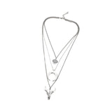 Maxbell Boho Layered Necklace Stylish Cool Western Women Pendant for Decor Accessory