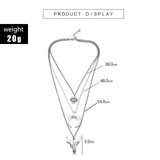 Maxbell Boho Layered Necklace Stylish Cool Western Women Pendant for Decor Accessory