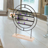 Maxbell Earrings Organizer 4 Layers Large Gift for Women for Home Dresser Countertop Black