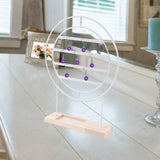 Maxbell Earrings Organizer 4 Layers Large Gift for Women for Home Dresser Countertop White