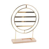 Maxbell Earrings Organizer 4 Layers Large Gift for Women for Home Dresser Countertop Gold