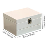 Maxbell Jewelry Storage Case Wooden Stylish 3 Layer for Vanity Table Dresser Watches