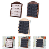 Maxbell Jewelry Display Rack Dangle Earrings Tabletop Earring Holder Stand Organizer Deep Brown Beige